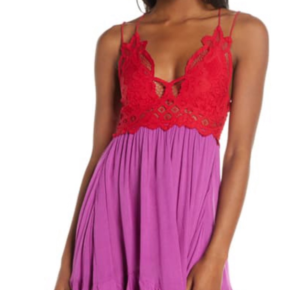 Free People Adella Lace Bodice Slip Dress NWT XS - Picture 6 of 14
